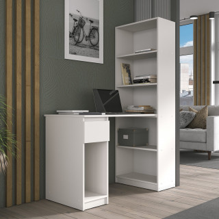 Стол стеллаж письменный с полками для маникюра СП-20 СИТИ ЛДСП Белый