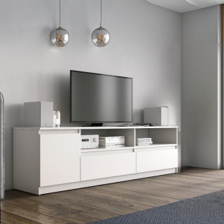 Современная белая ТВ тумба под телевизор длинная ТВ-18 СИТИ ЛДСП